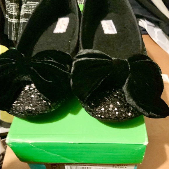 NIB Kate Spade Sussex Black Ballet Flats Shoes - Picture 5 of 6